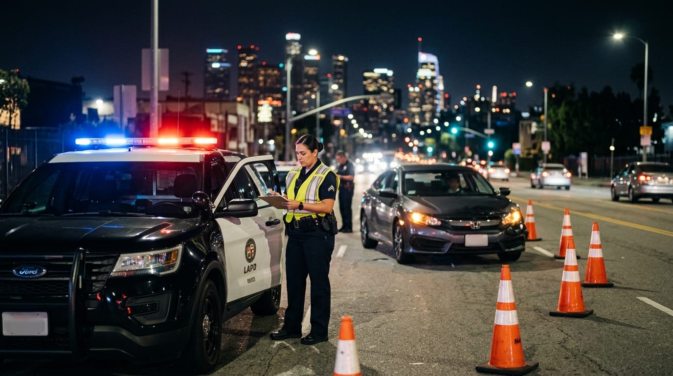 Los Angeles drunk driving accident claim involving DUI evidence and police investigation