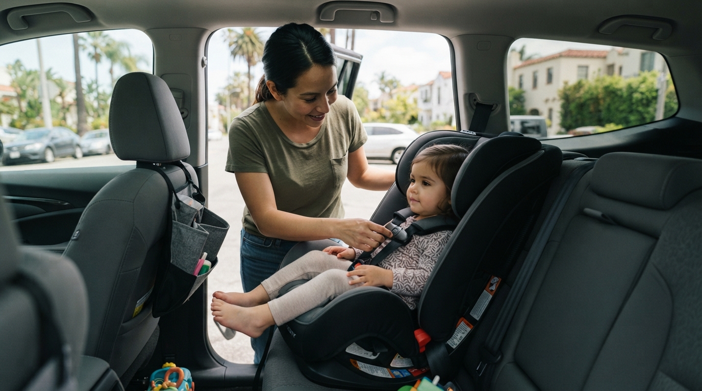 Los Angeles child passenger accidents and proper car seat safety in 2026